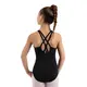 Capezio Double strap Camisole Leotard, dětský baletní dres - Černá