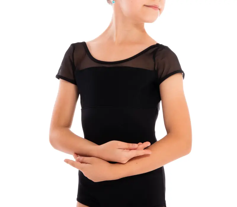 Capezio Galaxy, dětský dres s krátkým rukávem - Černá