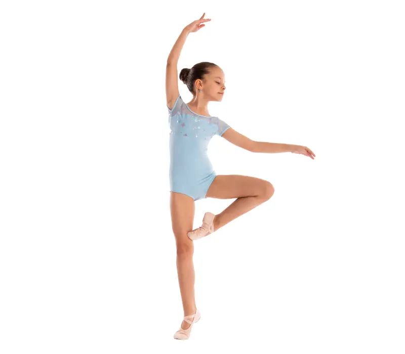Capezio Galaxy, dětský dres s krátkým rukávem - Modrá světle Capezio