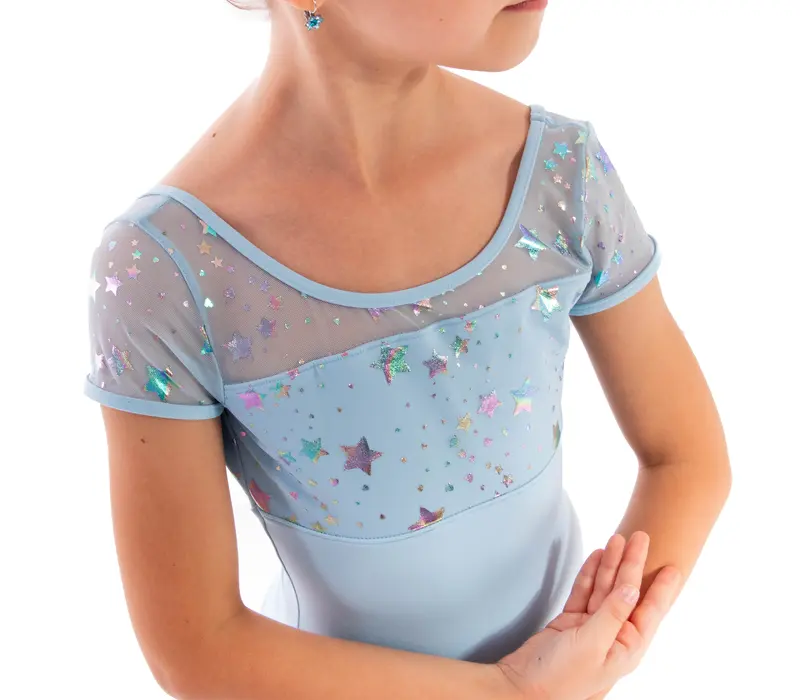 Capezio Galaxy, dětský dres s krátkým rukávem - Modrá světle Capezio
