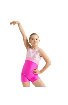 Capezio Galaxy Biketard, dívčí krátký celotrikot