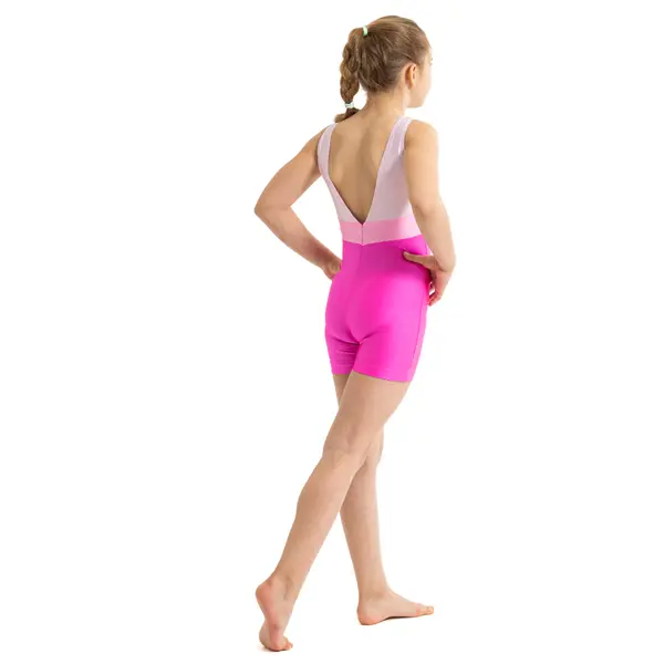 Capezio Galaxy Biketard, dívčí krátký celotrikot