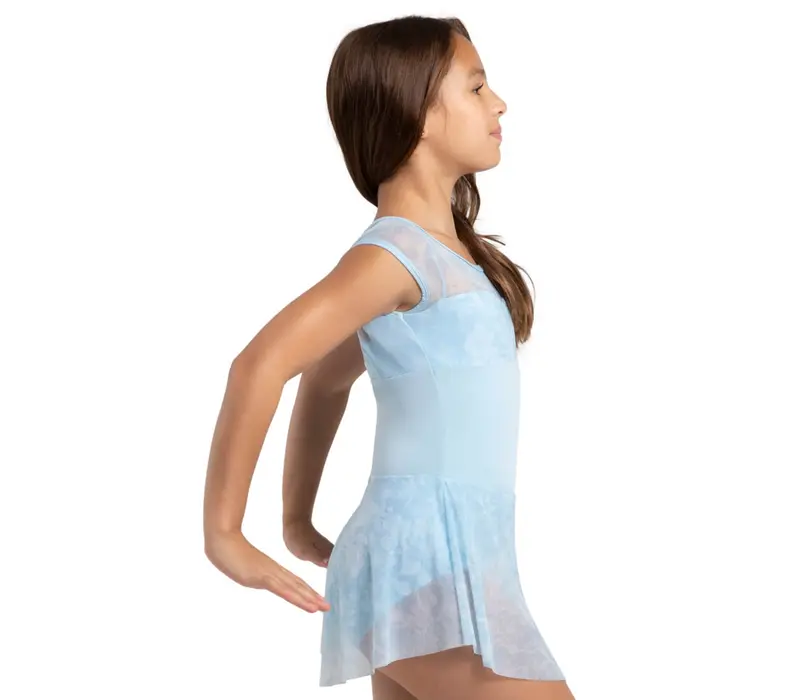 Capezio Opal, dívčí dres se sukýnkou - Modrá světle Capezio