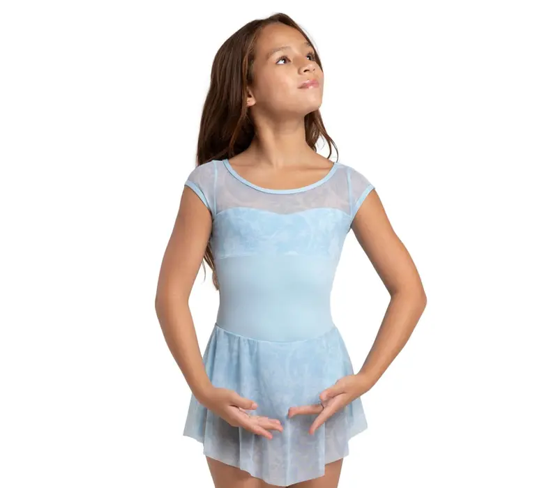 Capezio Opal, dívčí dres se sukýnkou - Modrá světle Capezio