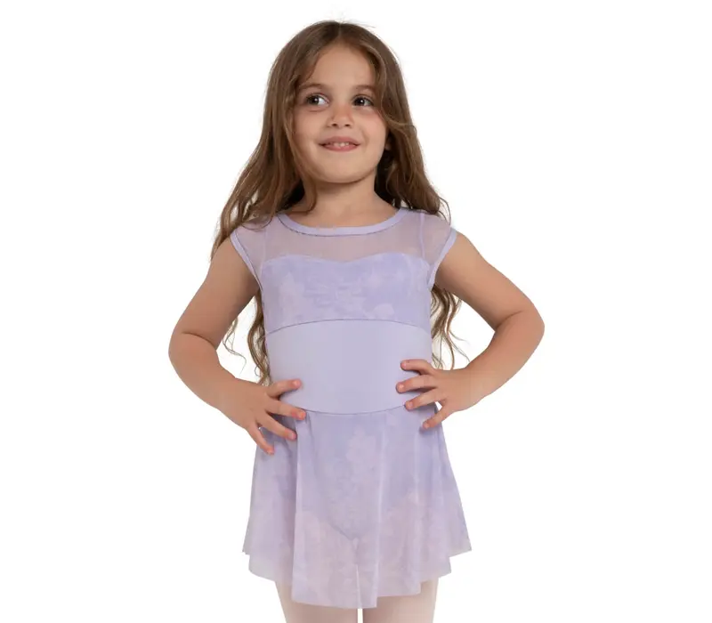 Capezio Opal, dívčí dres se sukýnkou - Fialová - lavender