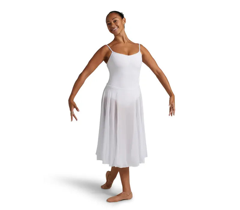 Capezio Mid Calf Full Circle skirt, dámská kruhová sukně - Bílá