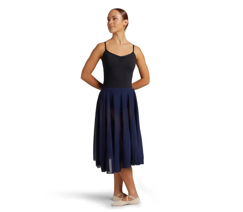 Capezio Mid Calf Full Circle skirt, dámská kruhová sukně - Modrá - navy