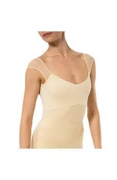 Capezio Moonstruck Cap Sleeve Leotard, dámský dres s krátkým síťovaným rukávem