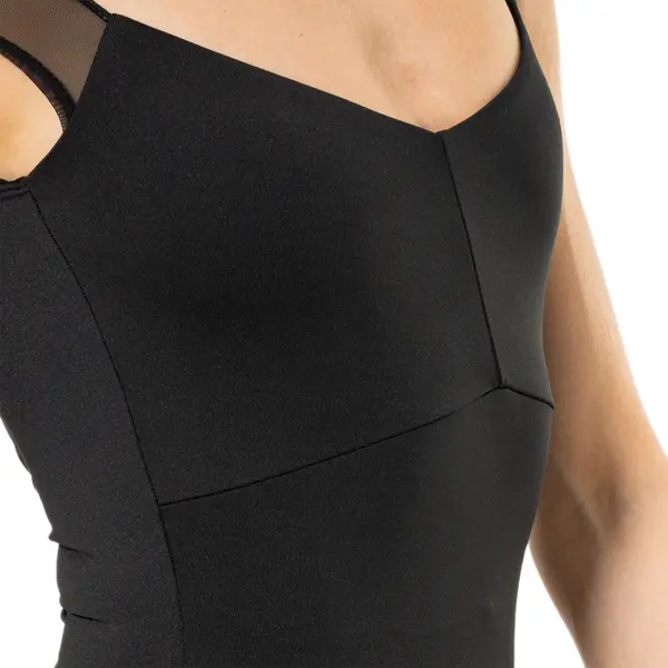 Capezio Moonstruck Cap Sleeve Leotard, dámský dres s krátkým síťovaným rukávem