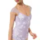 Capezio Moonstruck Cap Sleeve Leotard, dámský dres s krátkým síťovaným rukávem