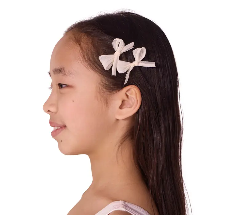 Capezio Petite Barrette Set, set sponek do vlasů - Krémová