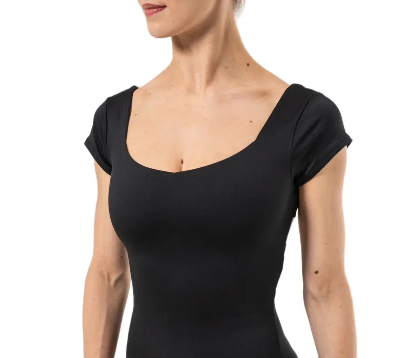 Capezio Portoro, dámský dres s krátkým rukávem - Černá