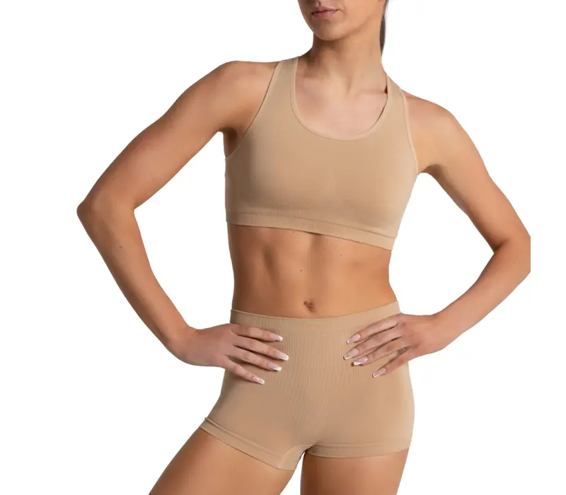 Capezio Seamless Short, dámské spodní bezešvé šortky - Tělová Capezio