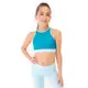 Capezio Colourblock High Neck Bra Top, sportovní podprsenka - Blue blue dream Capezio