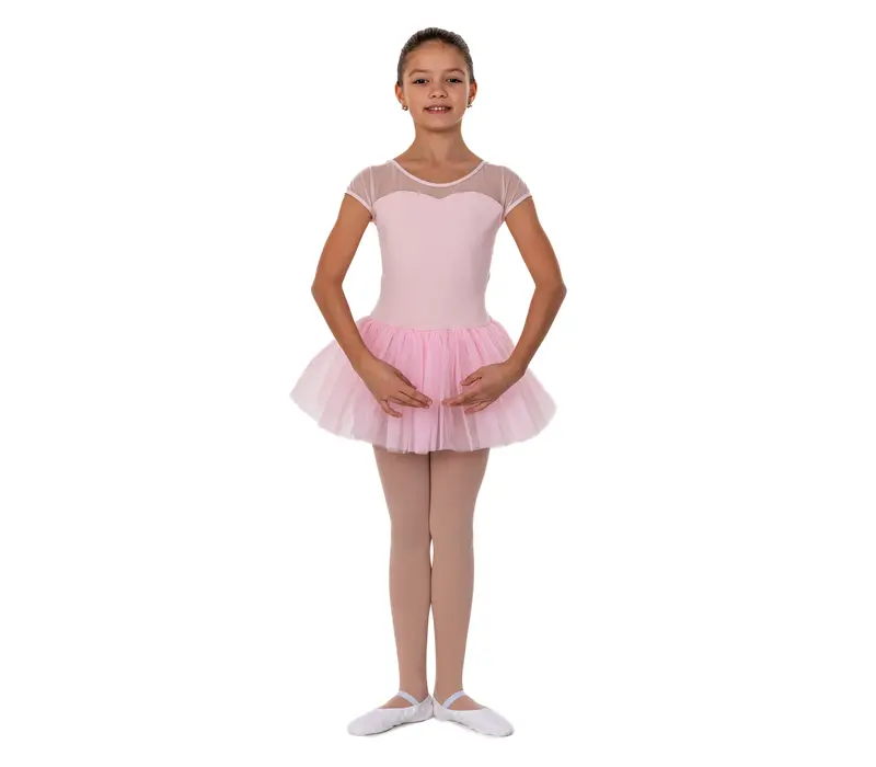 Capezio Keyhole Back Tutu Dress, dětský dres s tutu sukýnkou - Růžová Capezio