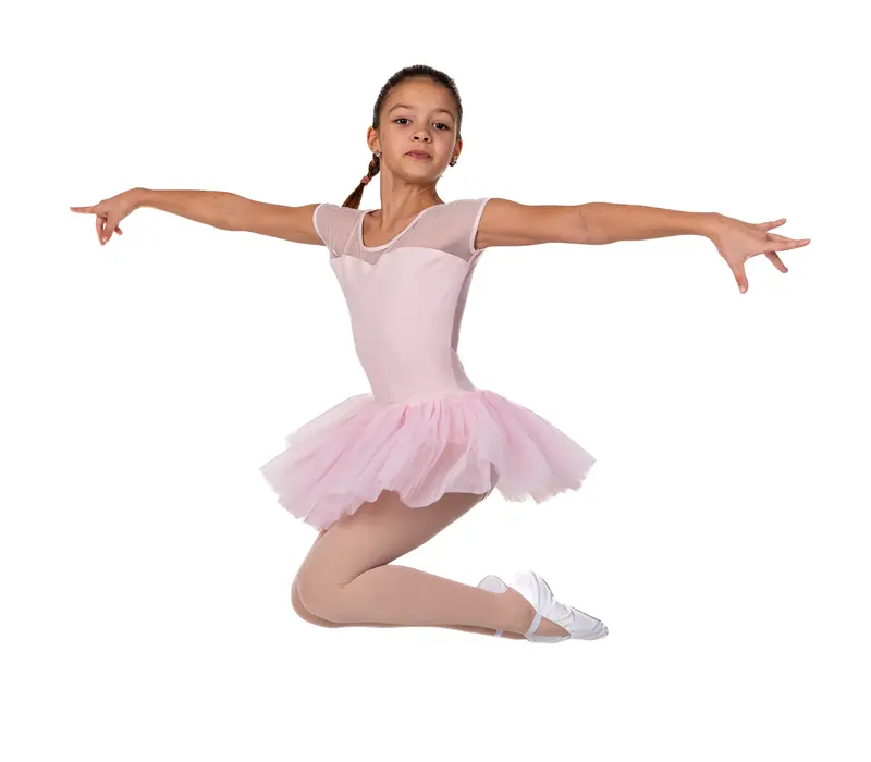 Capezio Keyhole Back Tutu Dress, dětský dres s tutu sukýnkou - Růžová Capezio