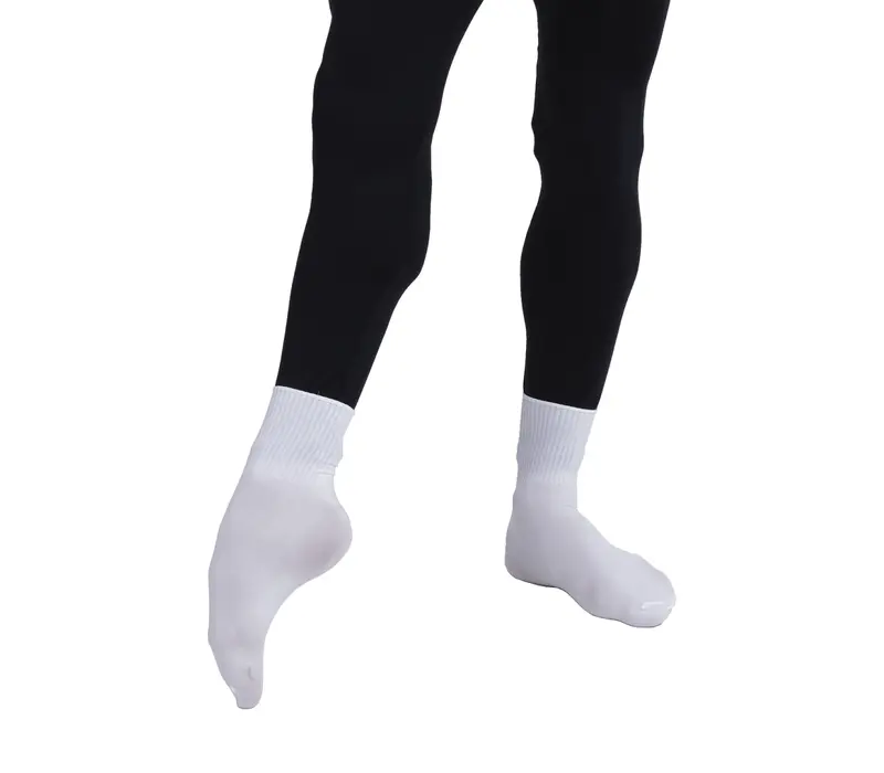 Capezio Ribbed sock, ponožky - Bílá