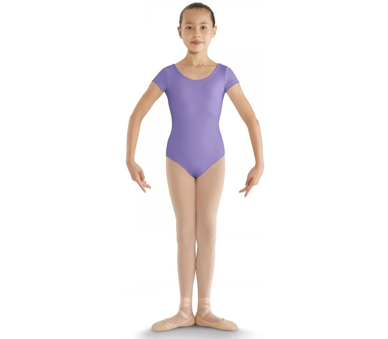 Bloch strap back cap sleeve Leotard, dětský baletní dres - Levandulova Bloch