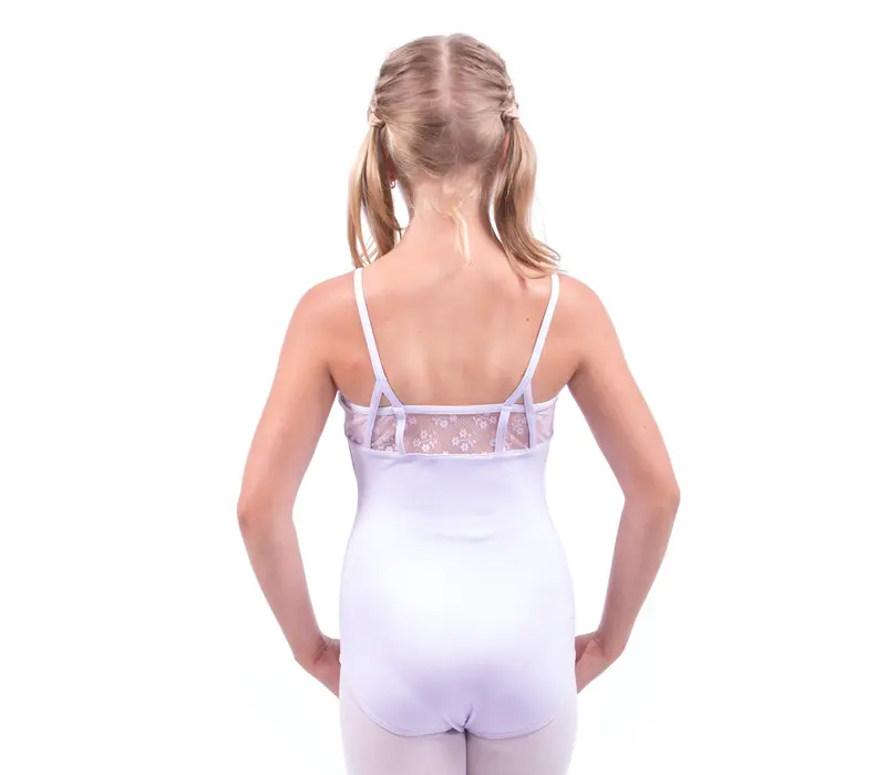 Capezio, dres na tenká ramínka s krajkou - Fialová - lavender