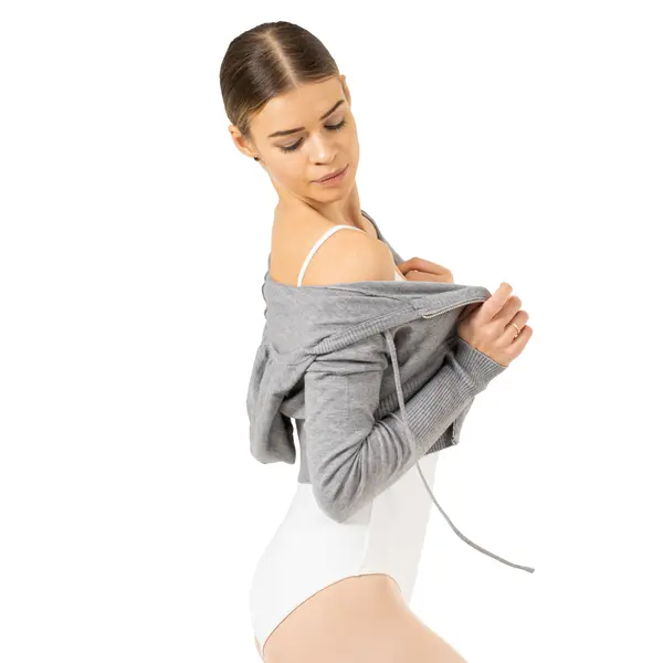 Bloch Cropped Knit Full Zip Hoodie, dámská mikina s kapucí Bloch Cropped Knit Full Zip Hoodie, dámská mikina s kapucí