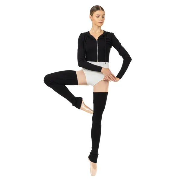 Bloch Cropped Knit Full Zip Hoodie, dámská mikina s kapucí Bloch Cropped Knit Full Zip Hoodie, dámská mikina s kapucí