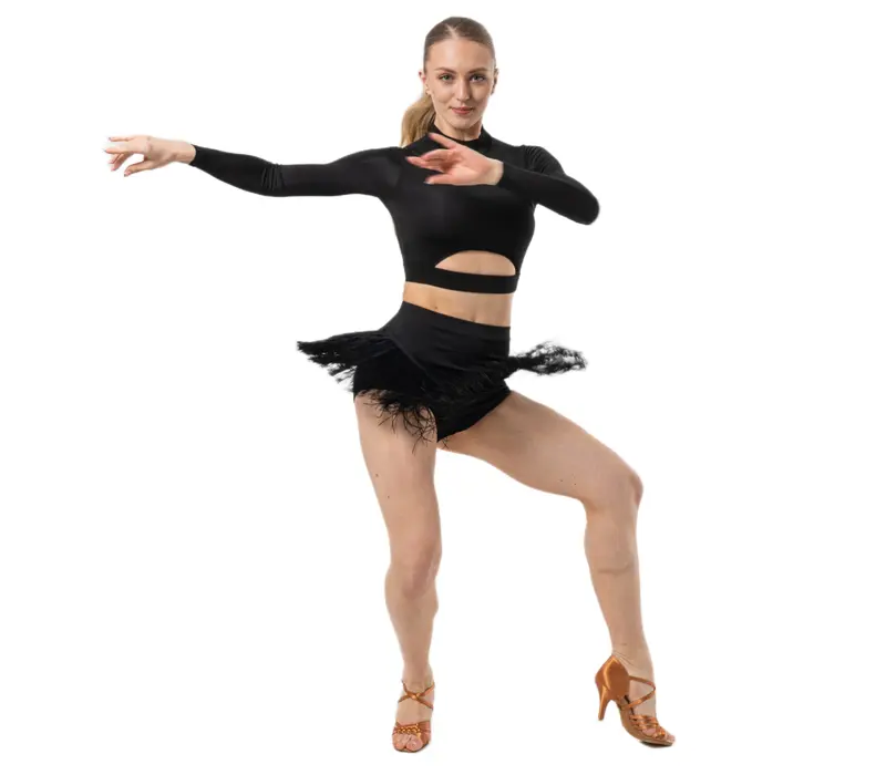 Dancee Wendy, dámské šortky s třásněmi - Černá