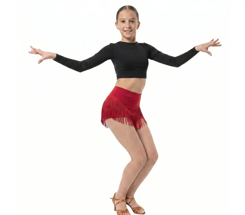 Dancee Wendy, dívčí šortky s třásněmi - Červená - red