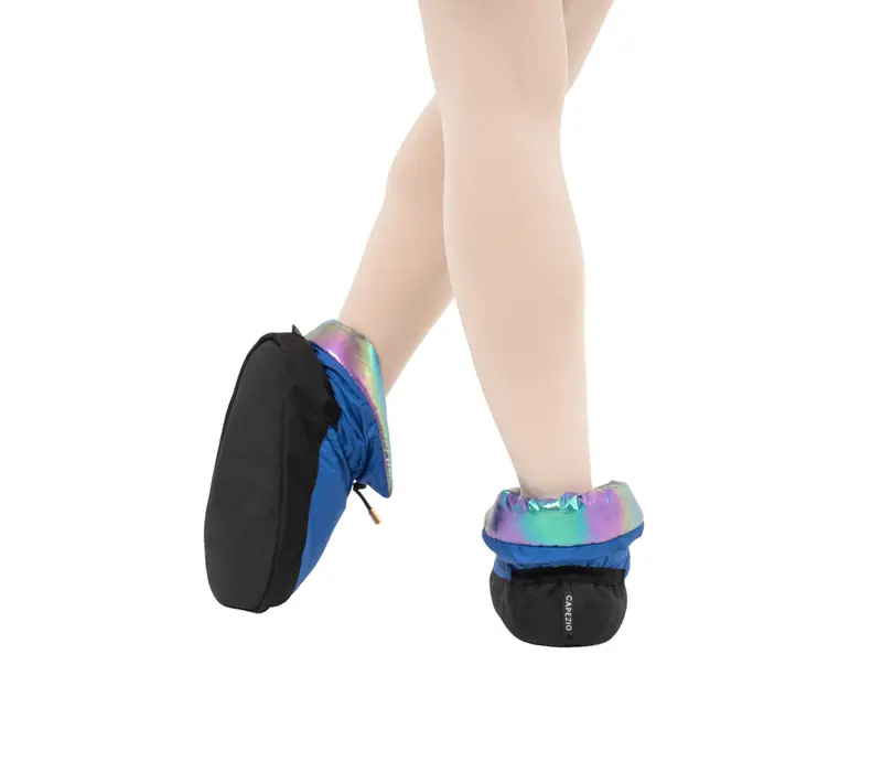 Capezio Mini Glam Warmup booties, zahřívací obuv - Metalic dúha