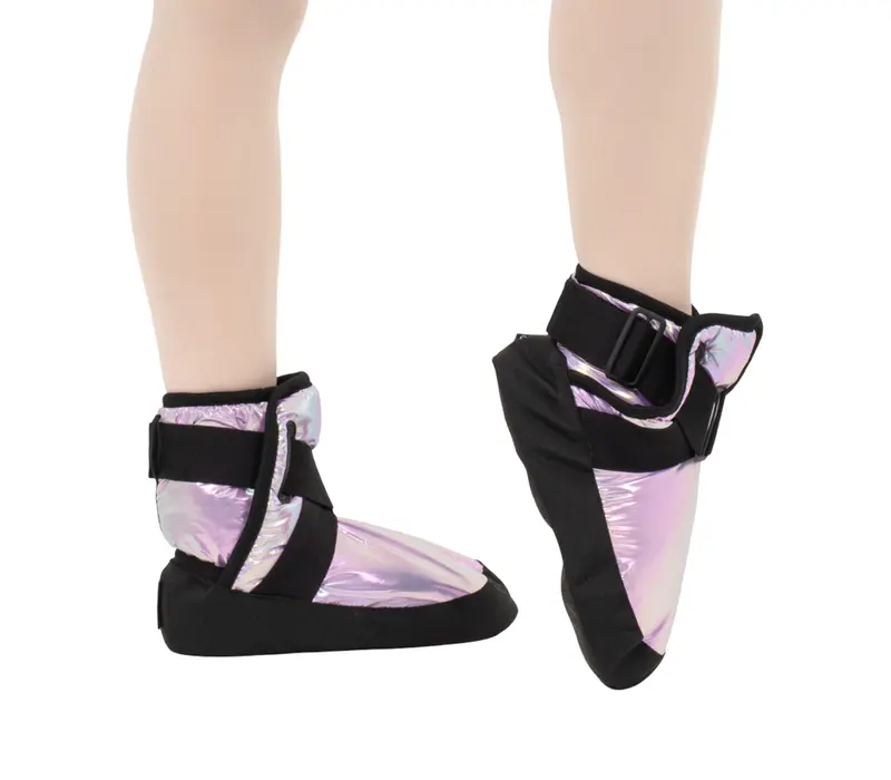 Capezio Glam Warmup Booties, dívčí obuv na zahřátí - Metaická světle fialová
