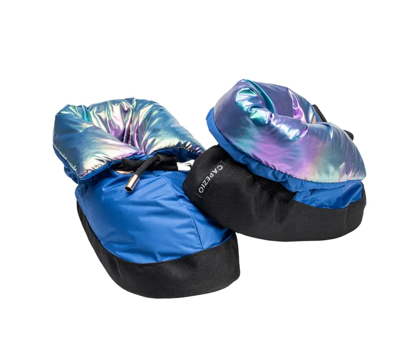 Capezio Ballroom booties, zahřívací obuv - Metalic dúha
