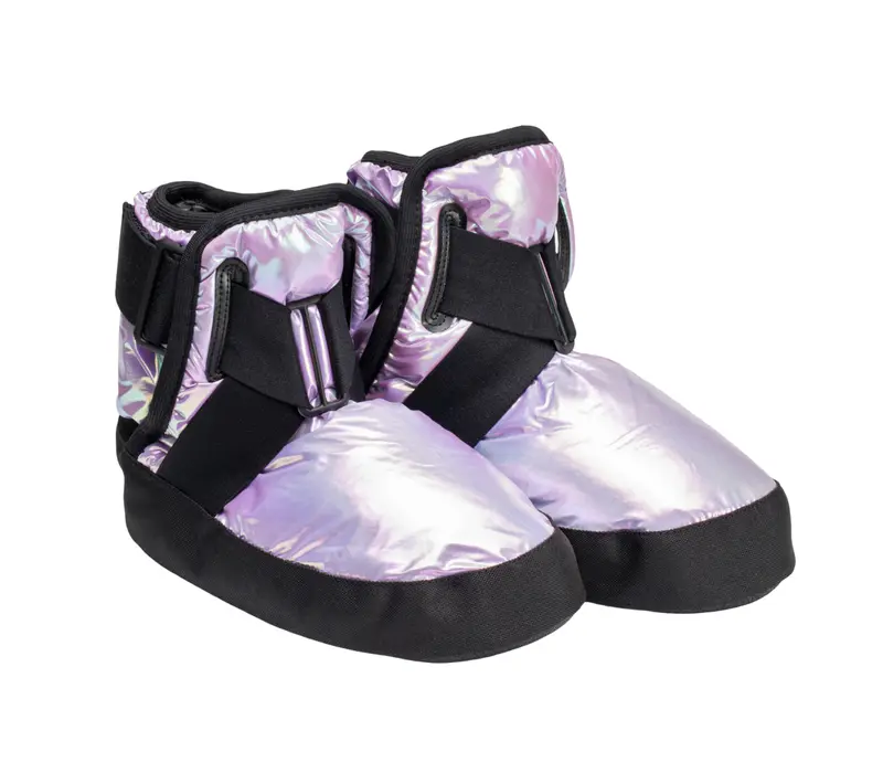 Capezio Glam Warmup Booties, dívčí obuv na zahřátí - Metaická světle fialová