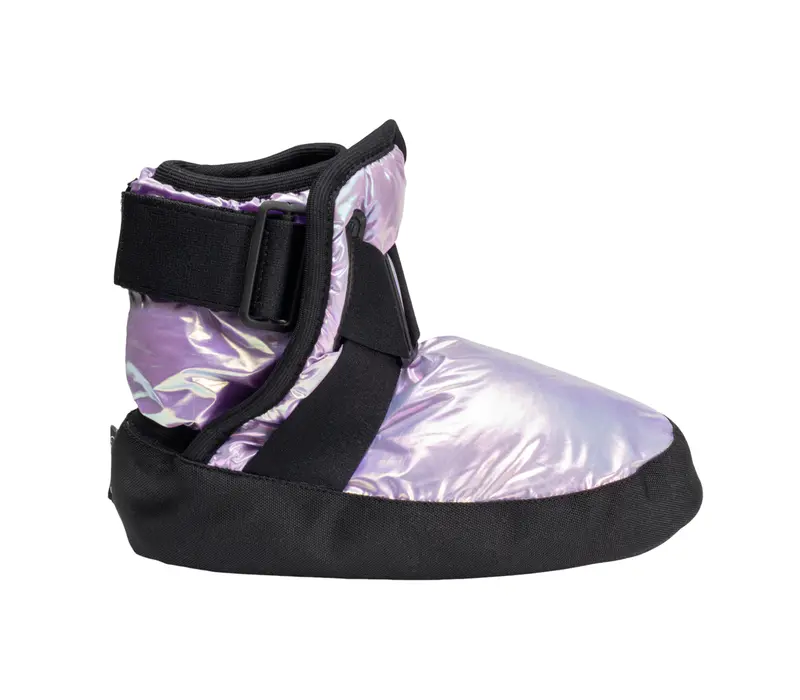 Capezio Glam Warmup Booties, dívčí obuv na zahřátí - Metaická světle fialová