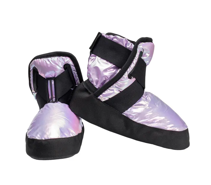 Capezio Glam Warmup Booties, dívčí obuv na zahřátí - Metaická světle fialová