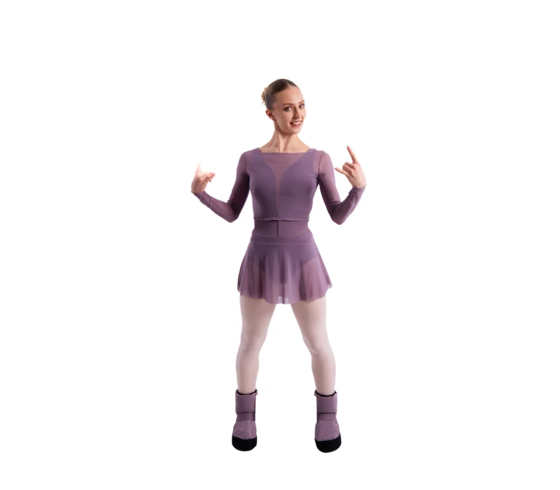 GP Warm up Lesson booties, taneční obuv na zahřátí - Fialová - Vintage violet GP GP Warm up Lesson booties, taneční obuv na zahřátí - Fialová - Vintage violet GP