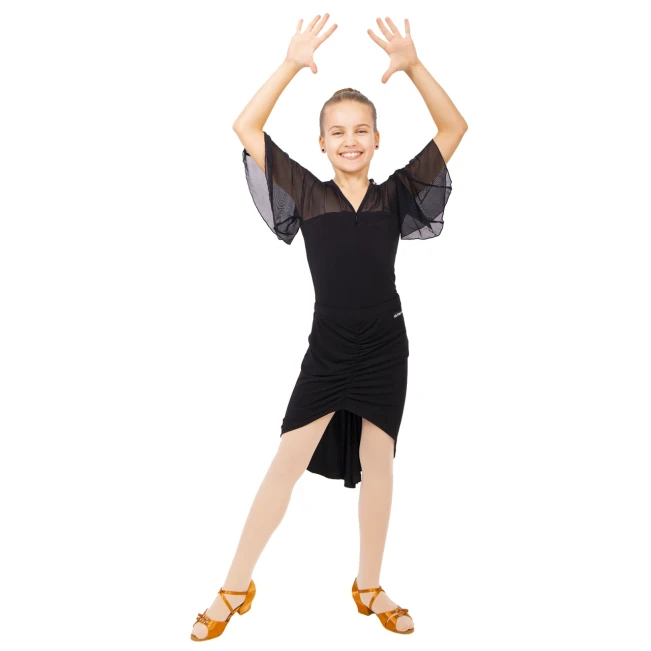 DanceMe BL601, top s krátkým rukávem pro dívky DanceMe BL601, top s krátkým rukávem pro dívky