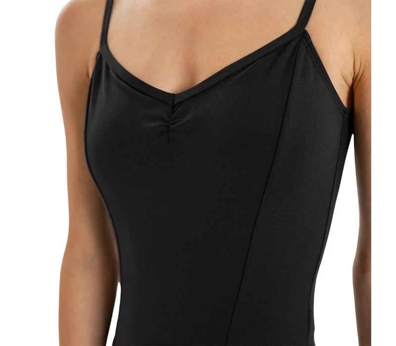 Capezio Essential Camisole leotard, dámský dres na tenká ramínka - Černá
