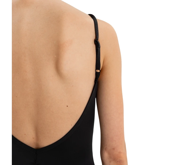 Capezio Essential Camisole leotard, dámský dres na tenká ramínka - Černá