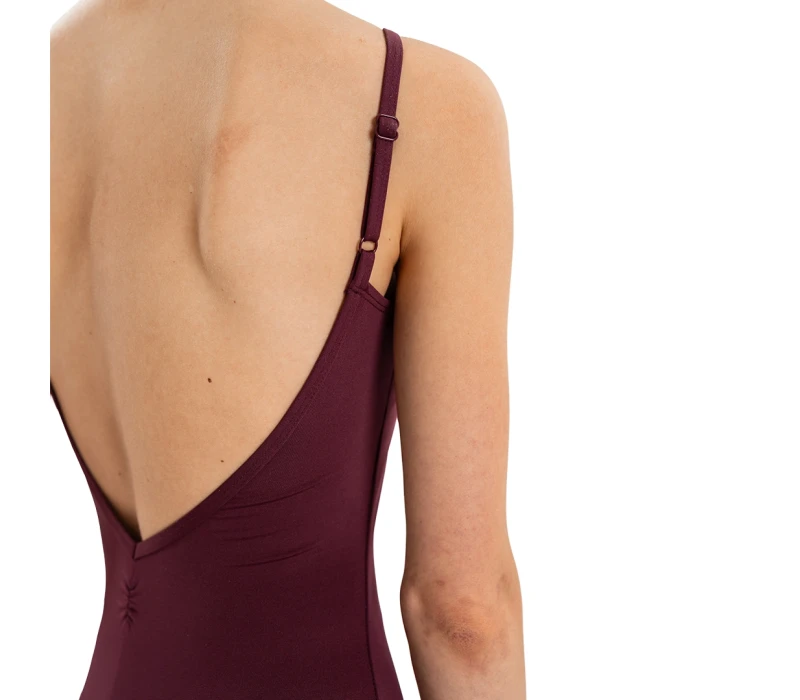 Capezio Essential Camisole leotard, dámský dres na tenká ramínka - Bordová - burgundy