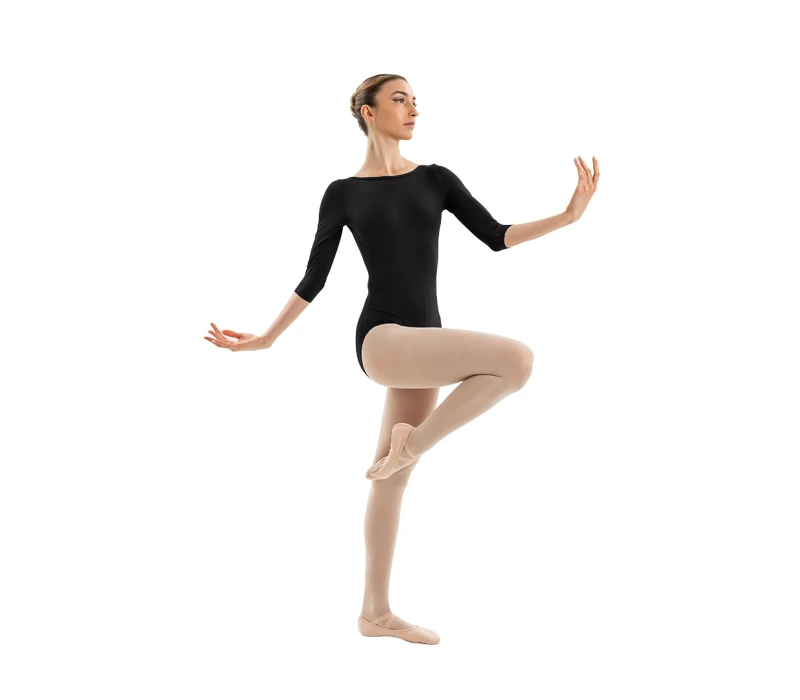 Capezio Essential boatneck, dres pro dámy s 3/4 rukávem Capezio Essential boatneck, dres pro dámy s 3/4 rukávem - Černá