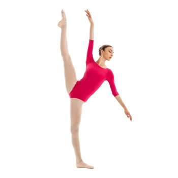 Capezio Essential boatneck, dres pro dámy s 3/4 rukávem - Morušová světle Capezio