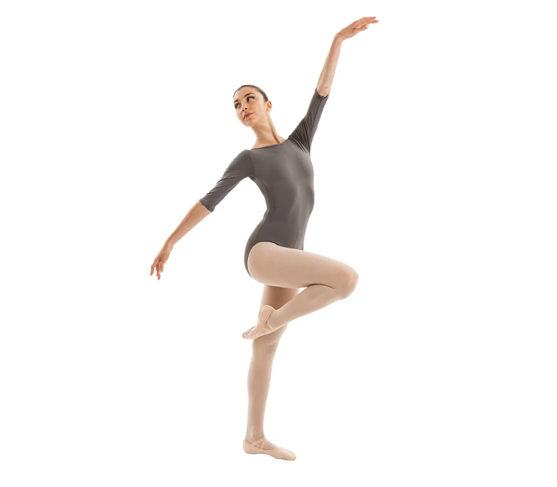 Capezio Essential boatneck, dres pro dámy s 3/4 rukávem - Šedivá - grey Capezio Essential boatneck, dres pro dámy s 3/4 rukávem - Šedivá - grey