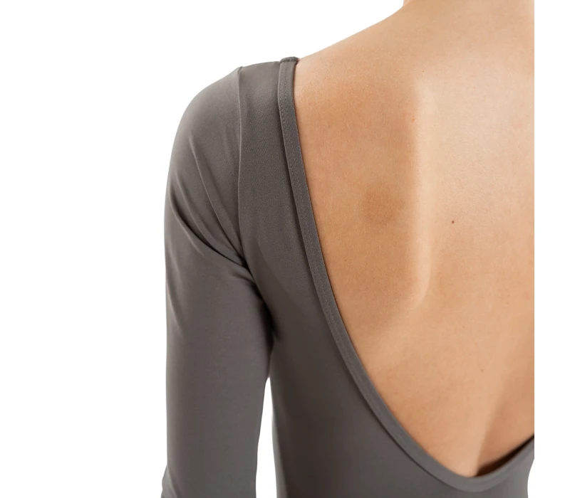 Capezio Essential boatneck, dres pro dámy s 3/4 rukávem Capezio Essential boatneck, dres pro dámy s 3/4 rukávem - Šedivá - grey