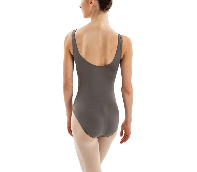 Capezio Essential V neck, dámský dres na hrubá ramínka - Šedivá - grey