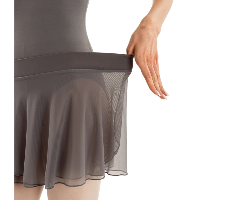 Capezio Essential Pull on Skirt, dámská sukně s elastickým pasem - Šedivá - grey