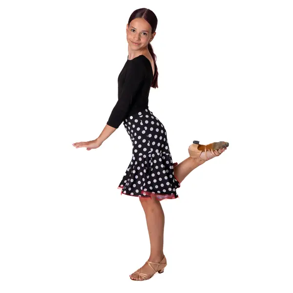 Dětská tečkovaná sukně na latino basic
