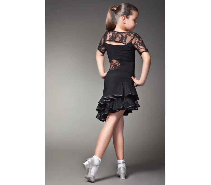Dětské šaty na latino Basic - Černá