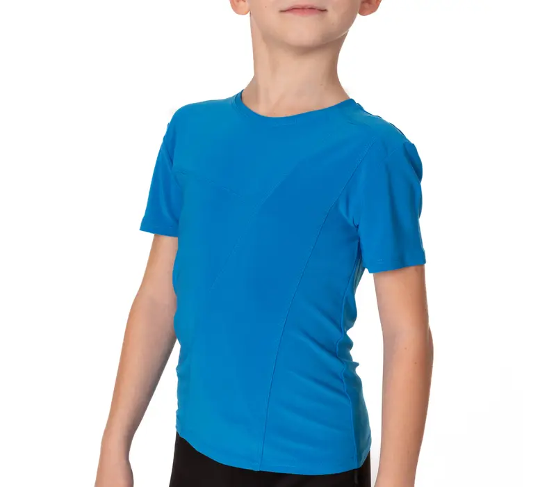 Chlapecké tričko na společenský tanec basic - Modrá - blue