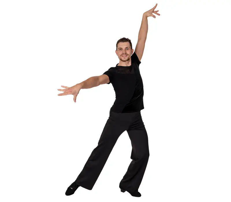 Pánské tričko na společenský tanec Basic - Černá