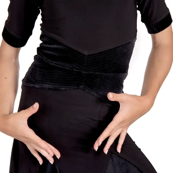 FSD Nella, dívčí šaty s aplikací sametu