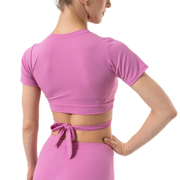 Benita, dámský top s krátkým rukávem a s vázáním